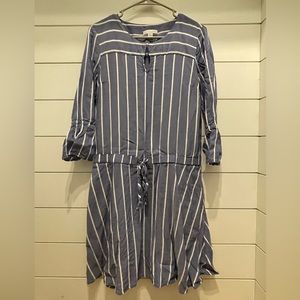 Blue with White Stripe New York & Company Dress Size Small